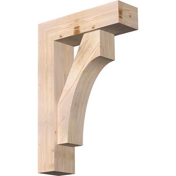 Ekena Millwork Westlake Block Smooth Bracket w/ Offset Brace, Douglas Fir, 7 1/2"W x 26"D x 38"H BKT0806X26X38WTL05SDF - main